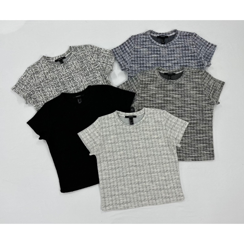Áo croptop baby tee cổ tròn thun pc bố dày dặn 5 màu