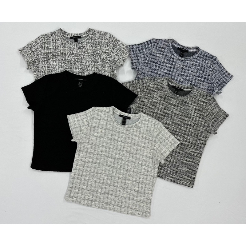 Áo croptop baby tee cổ tròn thun pc bố dày dặn 5 màu