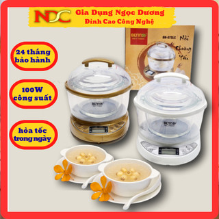 Nồi chưng yến điện tử đa năng Bennix dung tích 0.7L, thố thủy tinh, bảng điều khiển LCD hiện đại