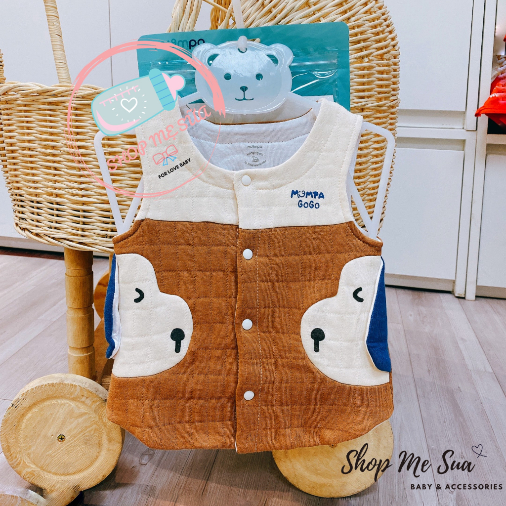 MOMPA Áo gile trần bông cho bé siêu ấm