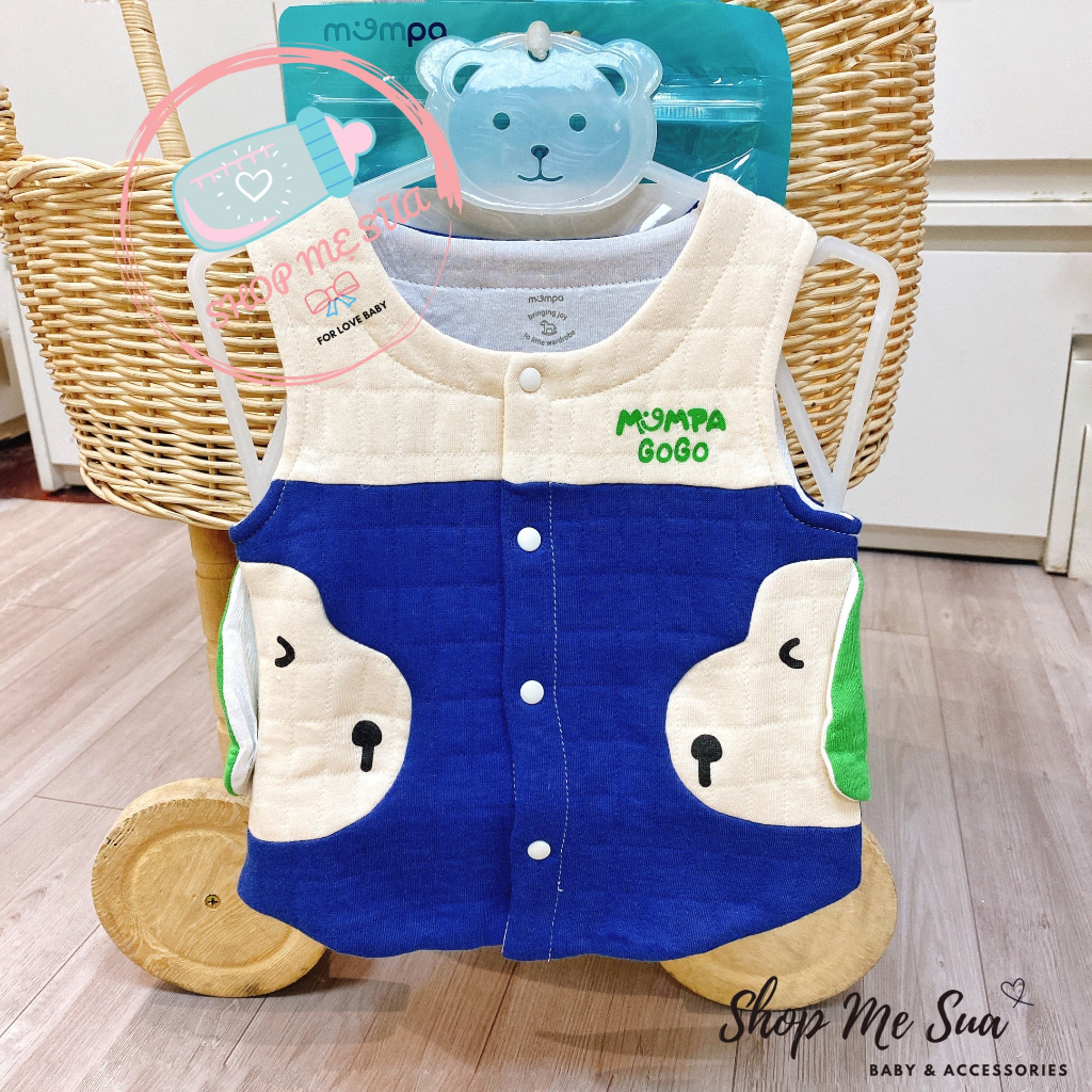 MOMPA Áo gile trần bông cho bé siêu ấm