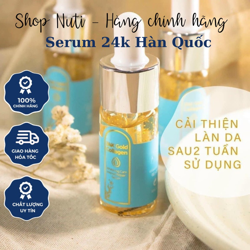 2 chai Serum 24k căng bóng mịn da mẫu cải tiến hàn Quốc - NUTI