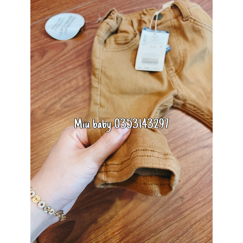 Quần nâu skinny bé trai giả jeans co giãn du xịn