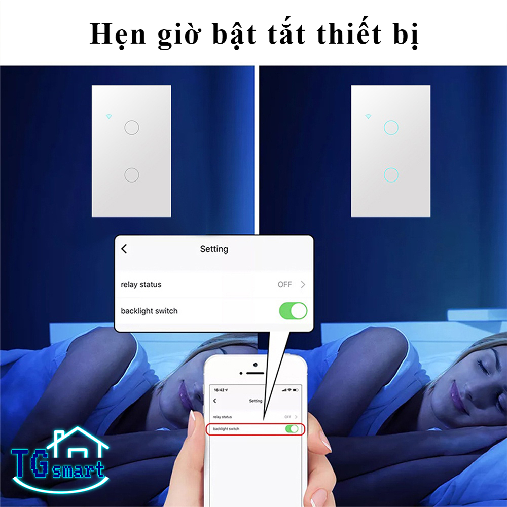 Công Tắc Thông Minh Wifi Chính Hãng - Sử Dụng APP Tuya | Phiên Bản Wifi + RF443 | Bảo Hành Chính Hãng