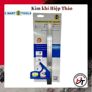 Thước thủy vuông góc ke đo góc eke nivo 45 90 độ đa năng cmart d0016-12