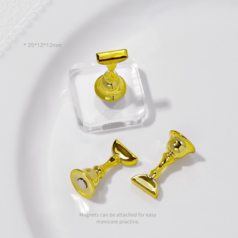 Đế gắn móng giả tập vẽ nail, đế nam châm gắn móng