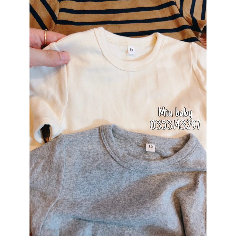 Áo dài tay cổ tròn xuất Nhật bé trai