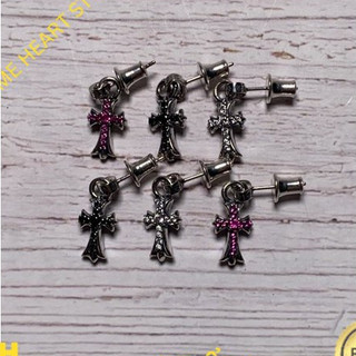 Bông tai Chrome Heart Cross full diamond best quality fullbox - Chrome Heart Store