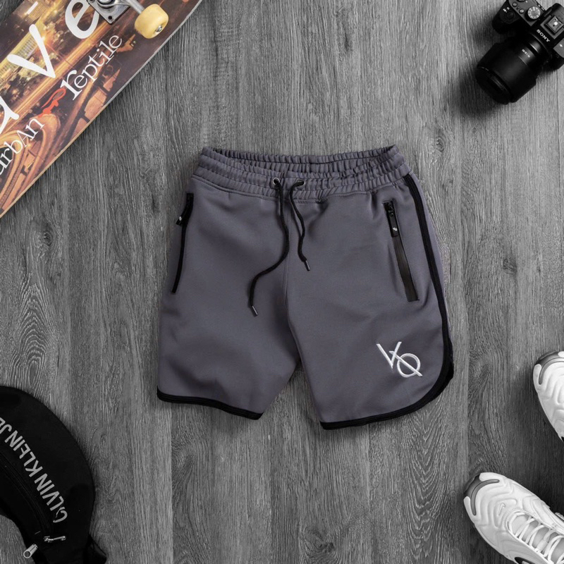 Quần đùi tập gym Vq nam chơi gym thể thao Fitness VQ Form ngắn 7in