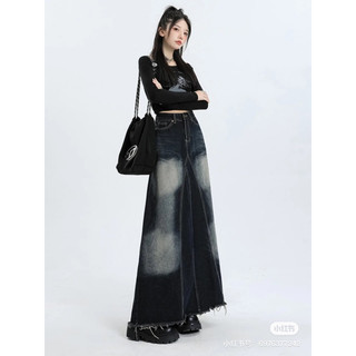 Váy Denim Dài Phong Cách Đường Phố HongKong