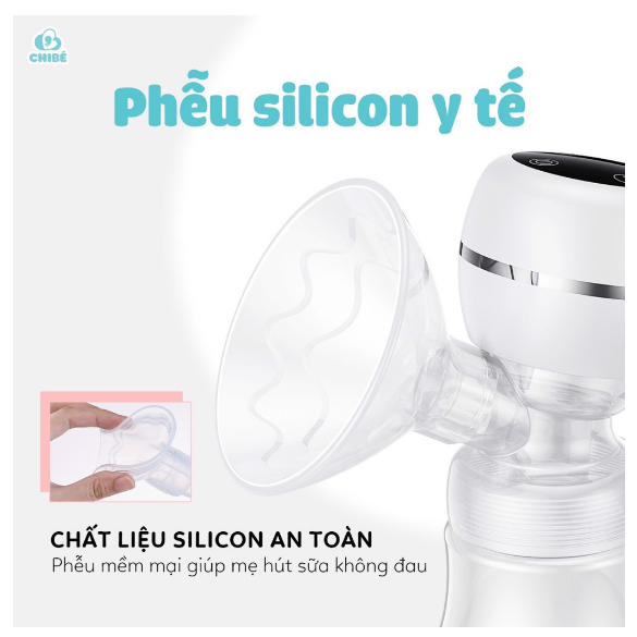 MÁY HÚT SỮA KHÔNG DÂY CHIBÉ MOMI 3 CB025-TẶNG PHỄU HẠ SIZE