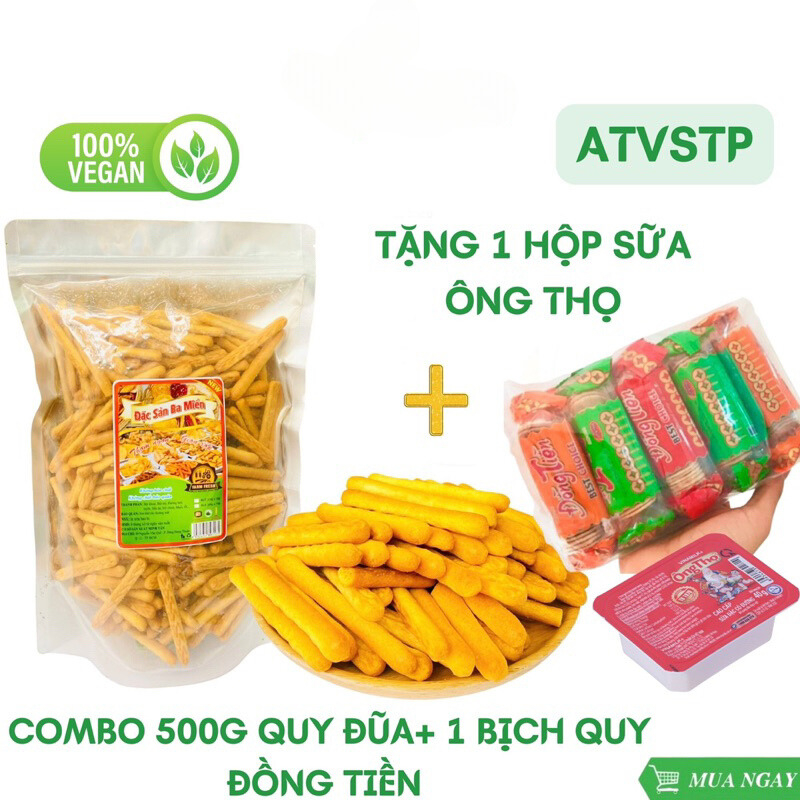 Bánh Quy Đồng Tiền, Bánh Quy Đũa Tuổi Thơ, Thơm, Cam Kết Ngon