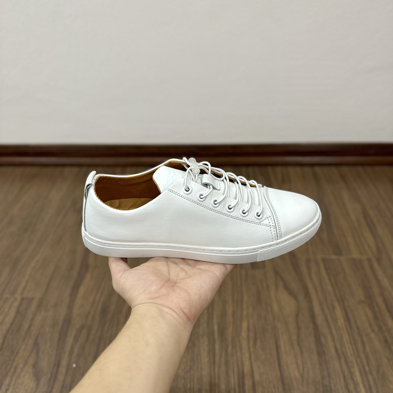 Giày buộc dây giày da nam cao cấp chất liệu da thật đế cao su khâu chỉ bảo hành 12 tháng TK0118