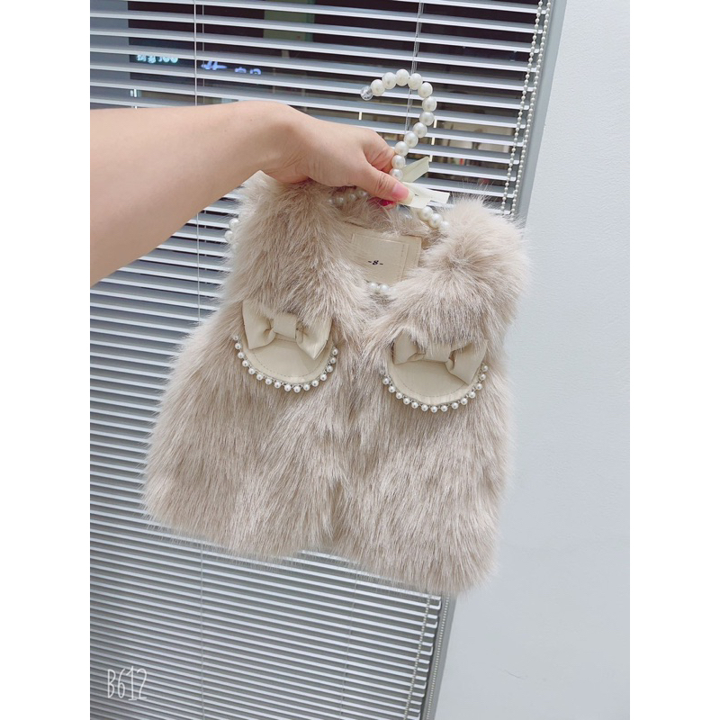 Áo gile lông túi ngọc siêu đẳng cấp xịn xò cho bé gái