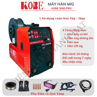 [Cao cấp] Máy hàn mig Kobe 3000Pro 5 chức năng hàn mới nhất sử dụng cuộn dây hàn mic 1kg và 5kg