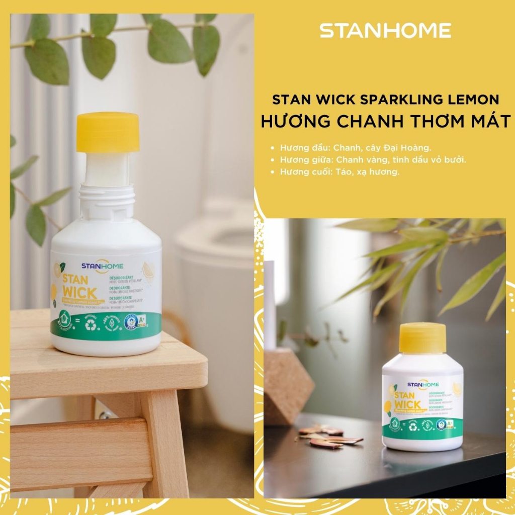 Sáp thơm khử mùi Stanhome Stan Wick 250ml tiêu chuẩn Air Label Score A+