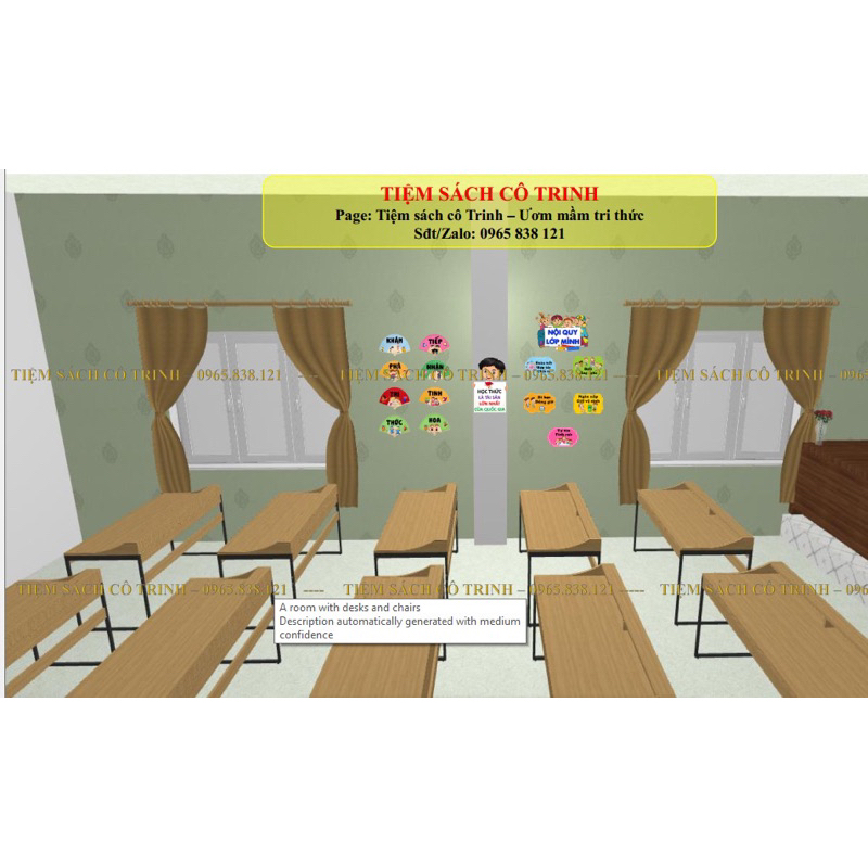 Combo trang trí lớp học tiểu học