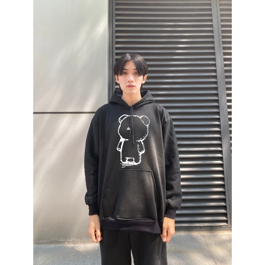 Áo hoodie nỉ bông Monster X Street Gấu Rỗng nam nữ form rộng thu đông Local Brand