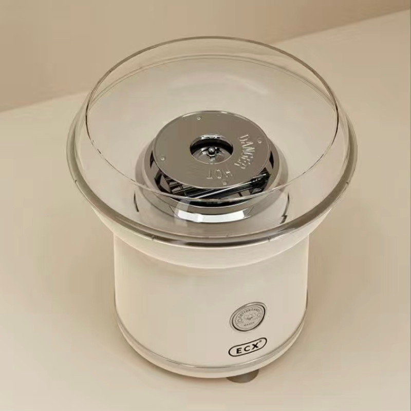 Máy làm kẹo bông gòn mini ECX màu trắng kiểu retro xinh xắn , quà tặng cho bé yêu