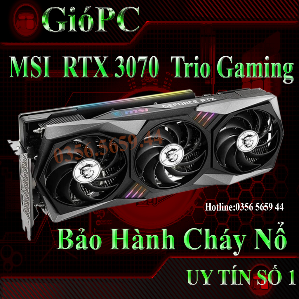 VGA Card màn hình Msi GamingX trio rtx 3070 8Gb dr6