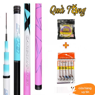 Cần câu tay mx 5h dài 6m3 hàng loại 1 chuyên đánh cảm giác tặng ngọn + trục + 1 bộ thẻo