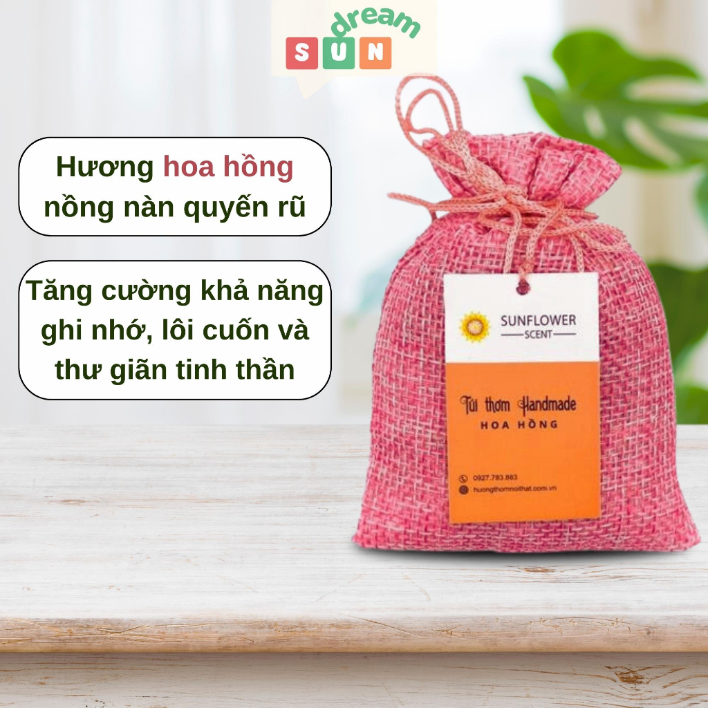 Túi Thơm Treo Phòng Sunflower Hương Hoa Hồng Mang Hương Thơm Nồng Nàn và Ngọt Ngào Cho Không Gian Gia Đình