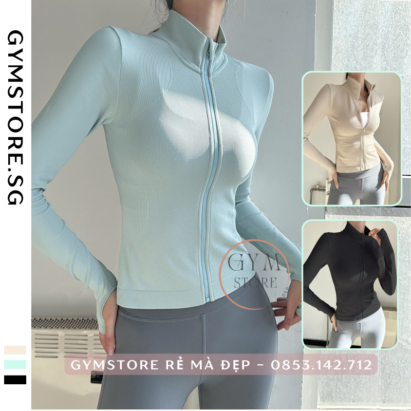 Áo khoác Chống Nắng Gym Nữ ❤️𝑯𝑨̀𝑵𝑮 𝑿𝑰̣𝑵❤️ Ôm Body Siêu Tôn Dáng Thể Thao Nữ Đồ Tập Rẻ mà Đẹp 𝑮𝒀𝑴𝑺𝑻𝑶𝑹𝑬  300