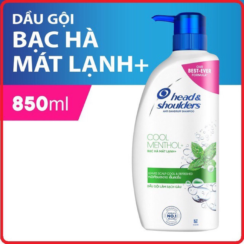 Dầ gội Head & Shoulders làm sạch gàu mát lạnh bạc hà 320/650ml/
