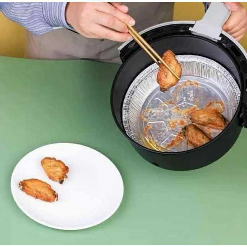 Combo 10 khay bạc lót nồi chiên không dầu 22cm