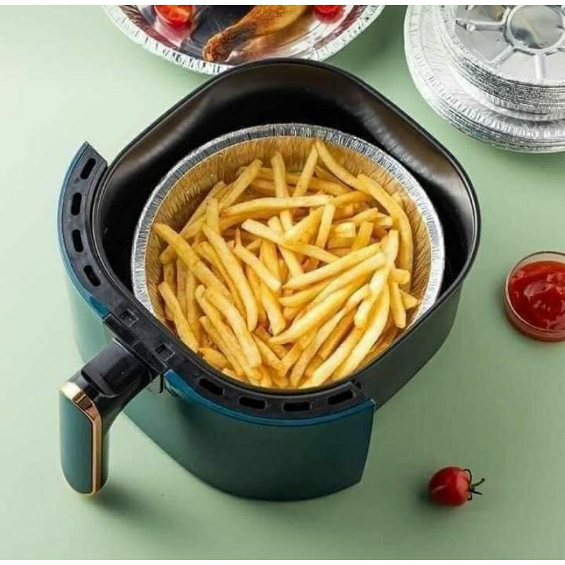 Combo 10 khay bạc lót nồi chiên không dầu 22cm