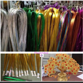  Bó 40 sợi kẽm si size 24 làm hoa làm cây cành vàng lá ngọc 