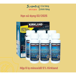 [ Hộp 6 lọ ] Mọc Râu Tóc - Hói - Dưỡng rậm Chân Mày Minoxidil 5% Kirkland