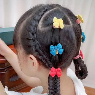Set 80 dây buộc tóc cho bé gái thun mềm không đau tóc mix màu mẫu ngẫu nhiên