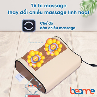 Gối Massage Hồng Ngoại 16 Bi BEAME BM-G38, Gối Massage Trị Liệu Nhật Bản