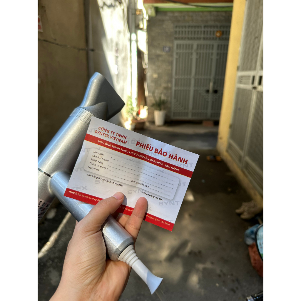 Máy sấy tốc cao cấp Syntex SH3200 Máy sấy tóc 2 chiều nóng lạnh tạo ion âm công suất 3200W bảo hành 12 tháng