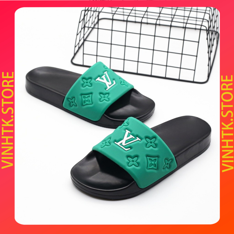 Dép Nam LV Quai Ngang ĐẾ PU Đi êm Chân Kiểu Dáng Thời Trang Năng Động