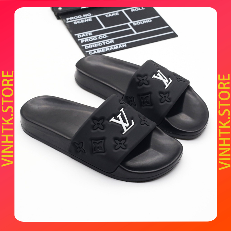 Dép Nam LV Quai Ngang ĐẾ PU Đi êm Chân Kiểu Dáng Thời Trang Năng Động