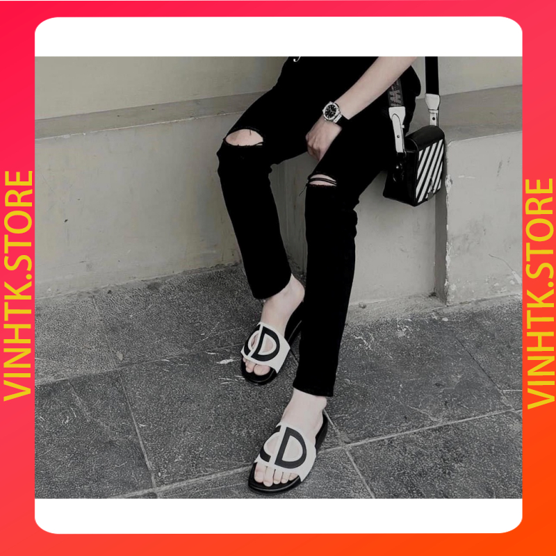 Dép nam nữ quai ngang CD full màu dép đế dày chống trơn trượt HOT TREND