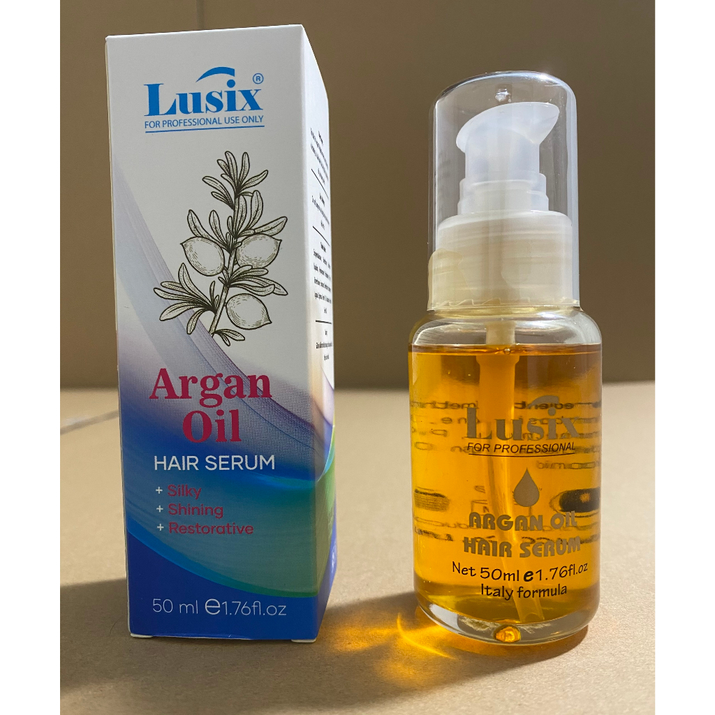 Tinh dầu dưỡng tóc LUSIX ARGAN OIL HAIR SERUM Phục hồi tóc hư tổn 50ML
