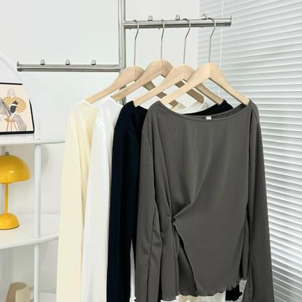 Áo xẻ vạt chất thun tăm dài tay- 247store.vn -Aoxevat1048_P0K47