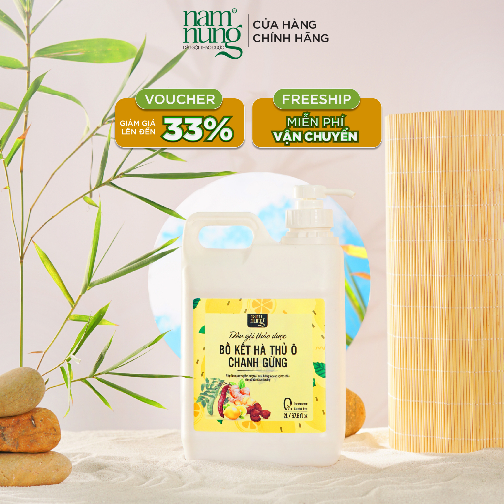 Dầu gội thảo dược NamNung giảm gãy rụng, gàu nấm, hỗ trợ mọc tóc nhanh 2000ml