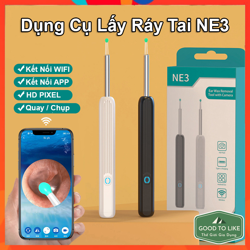Dụng Cụ Lấy Ráy Tai Thông Minh Cao Cấp Có Camera,Đồ Lấy Ráy Tai Thông Minh Cho Bé Và Người Lớn An Toàn,Nhỏ Gọn,Tiện Lợi