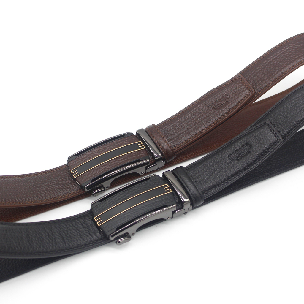 Thắt Lưng Nam Da Bò Hadada DHD202 Đen Nâu Kiểu Dáng Sang Trọng, Lịch Lãm