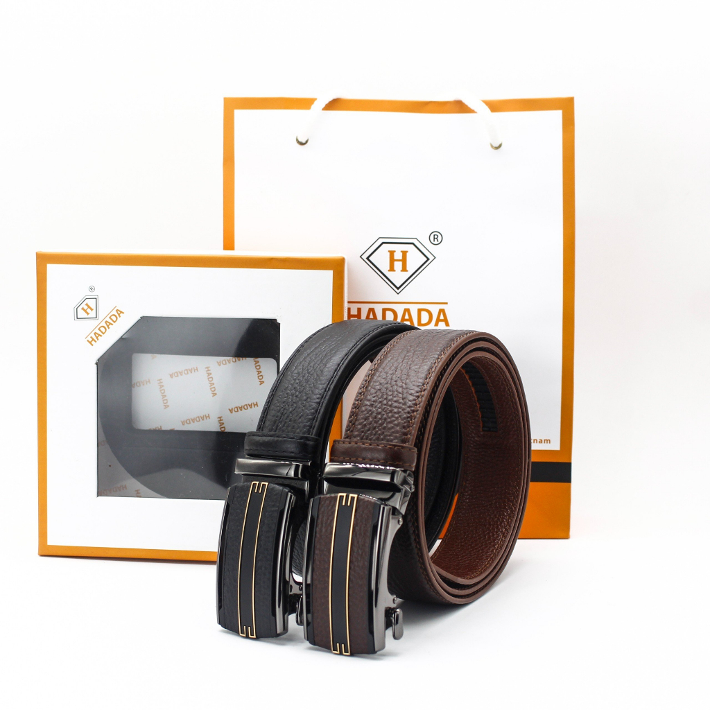 Thắt Lưng Nam Da Bò Hadada DHD202 Đen Nâu Kiểu Dáng Sang Trọng, Lịch Lãm