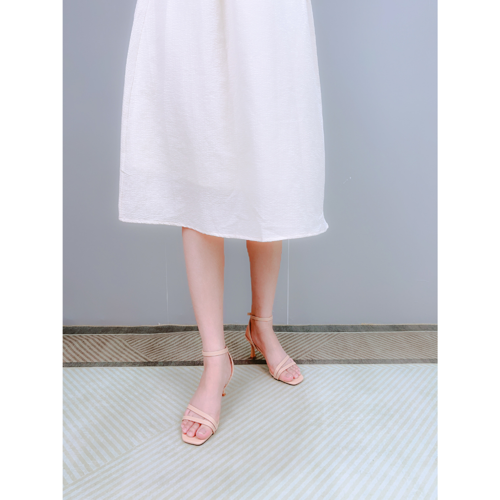 Giày Sandal Nữ Cao Gót Dây Mảnh 7p, Dép Guốc Đế Nhọn Thời Trang Dễ Phối Đồ NUDDO _ N991