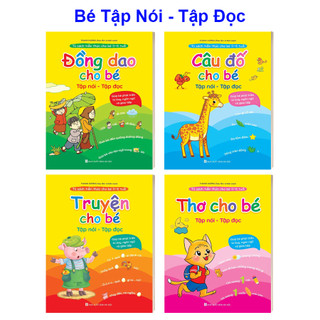 Sách - combo thơ - truyện - đồng dao - câu đố cho bé tập nói, tập đọc - kèm file đọc