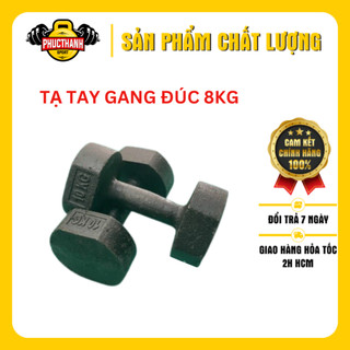 Tạ tay gang đúc nguyên khối 8kg