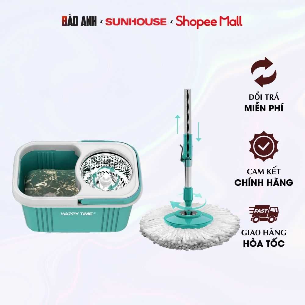 Bộ Lau Nhà Xoay 360 Độ Happytime KS-CL330S - Hàng Chính Hãng giá tốt, kèm quà tặng