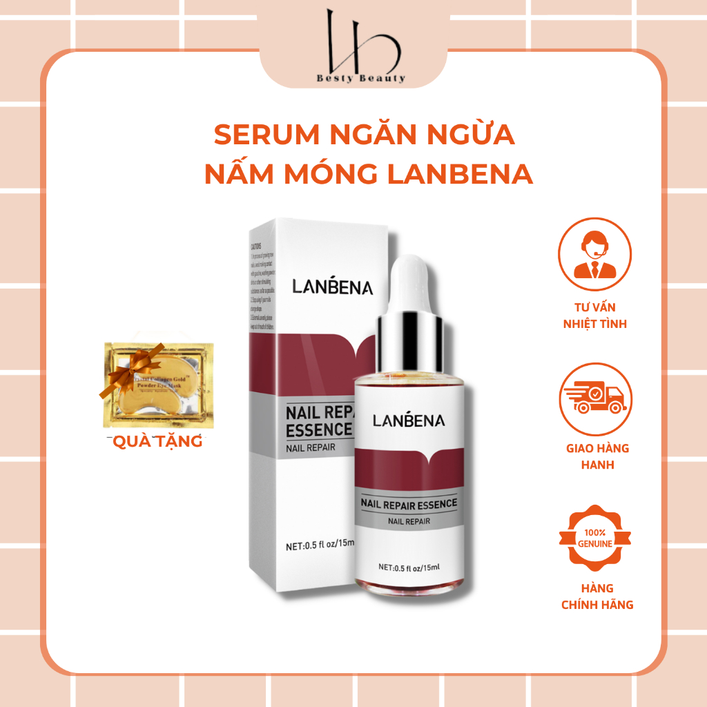 Serum Ngăn Ngừa Nấm Móng Lanbena Phục Hồi, Nuôi Dưỡng Tái Tạo Móng 15ml - Besty Beauty