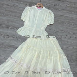 Sét tơ tiểu thư vintage siêu xinh